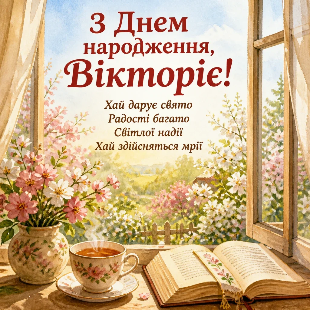 з днем народження вікторія