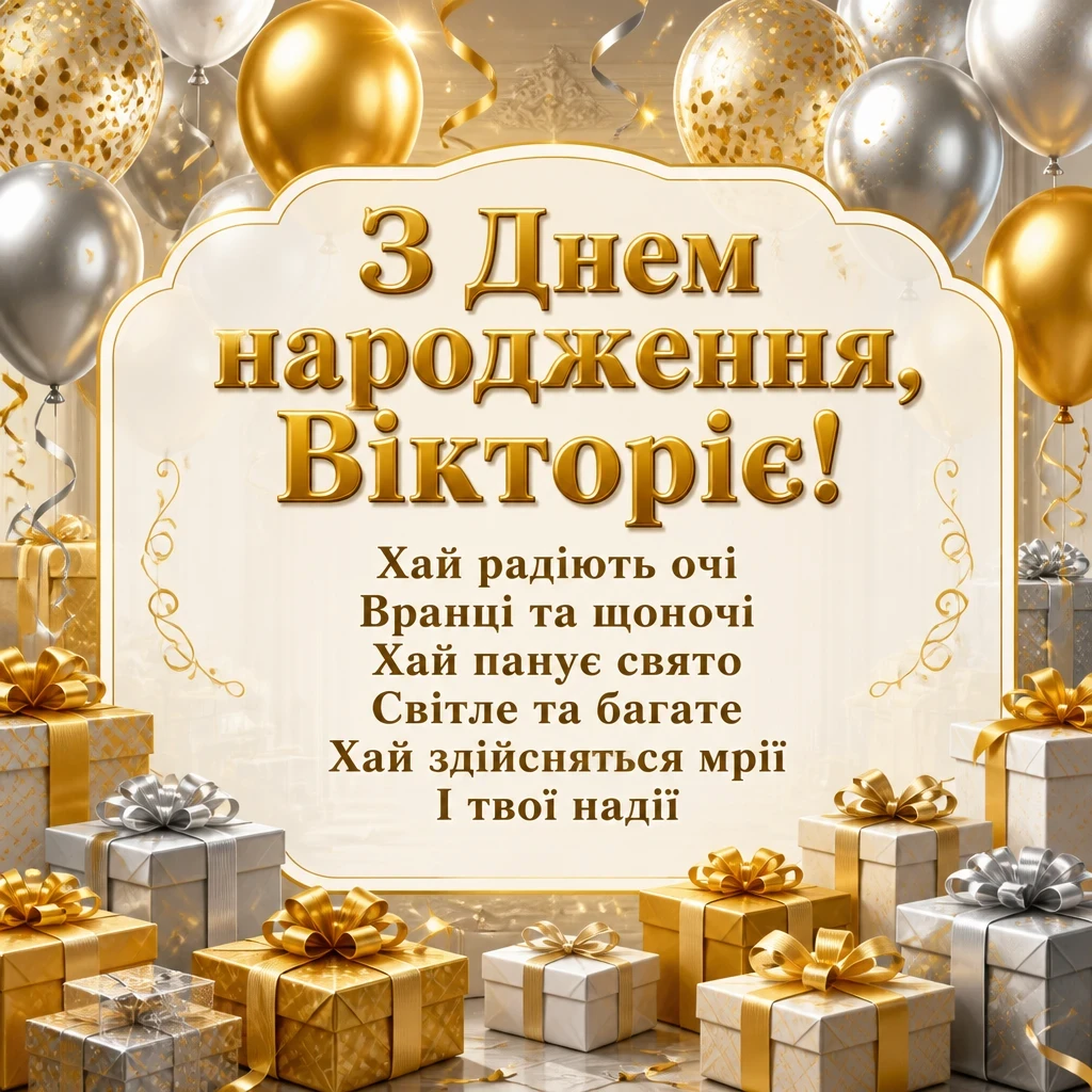 з днем народження вікторія