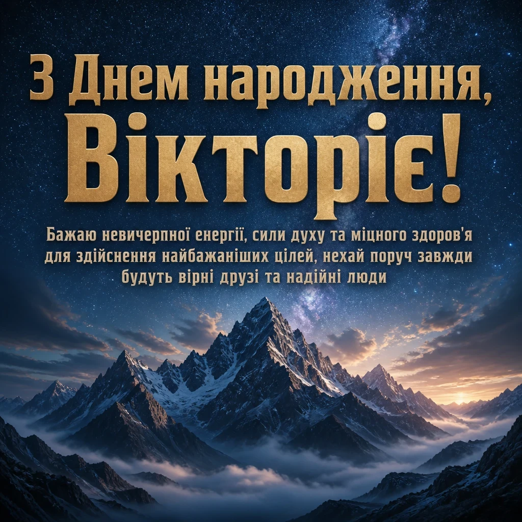 з днем народження вікторія