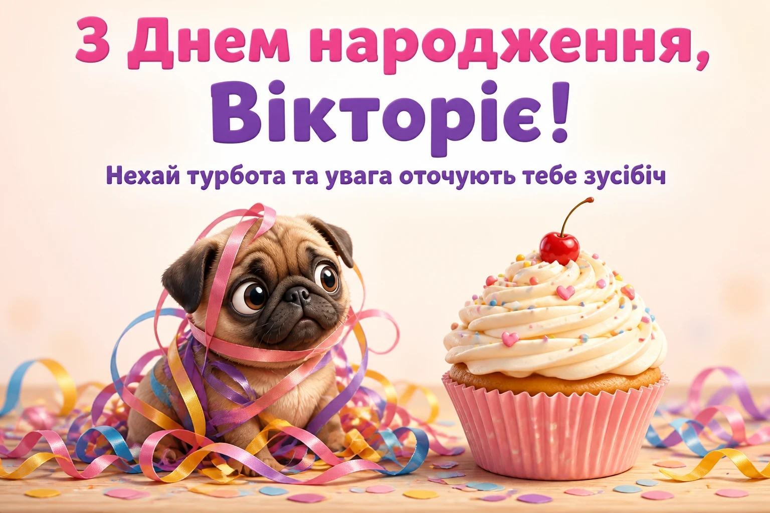з днем народження вікторія