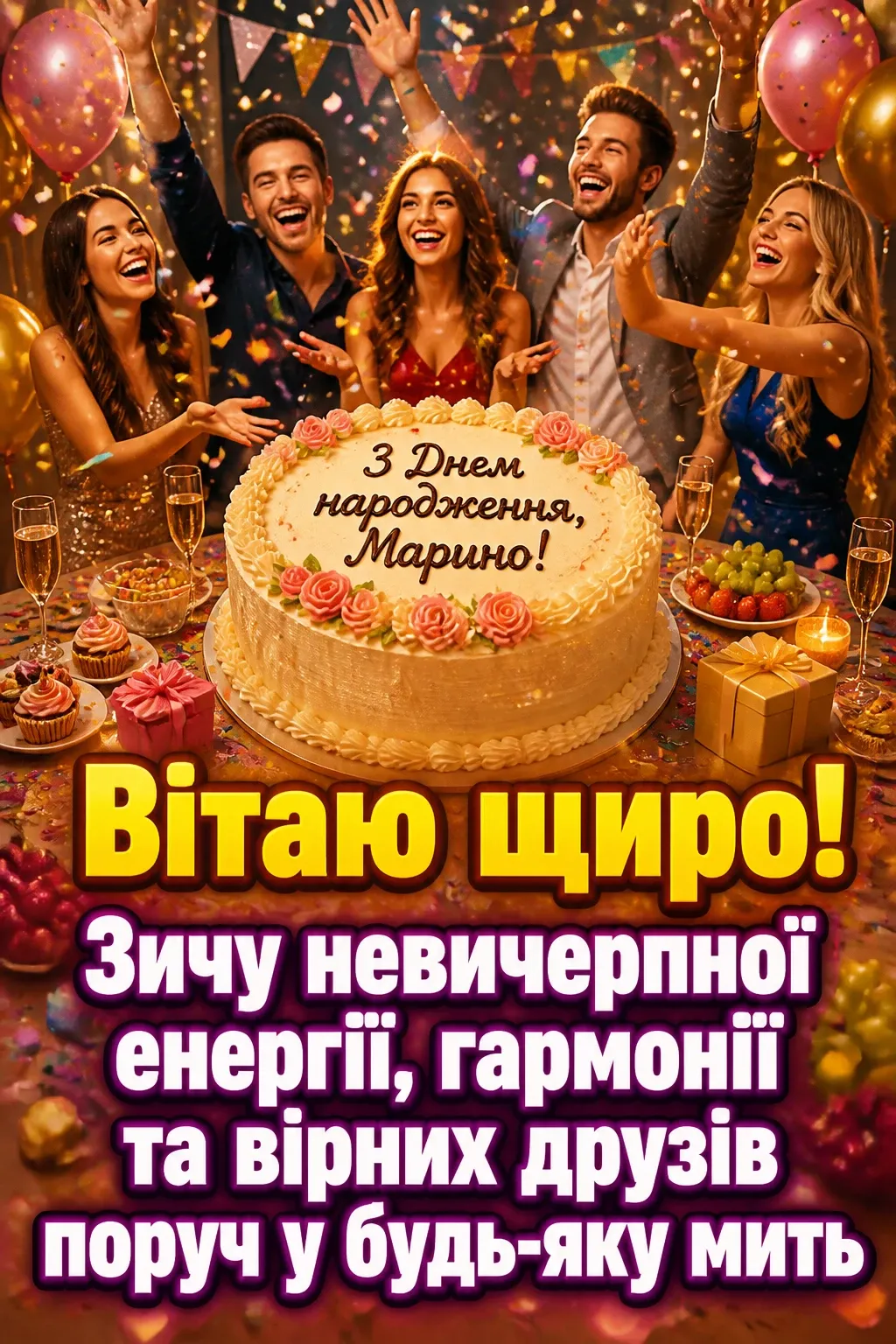 з днем народження марина