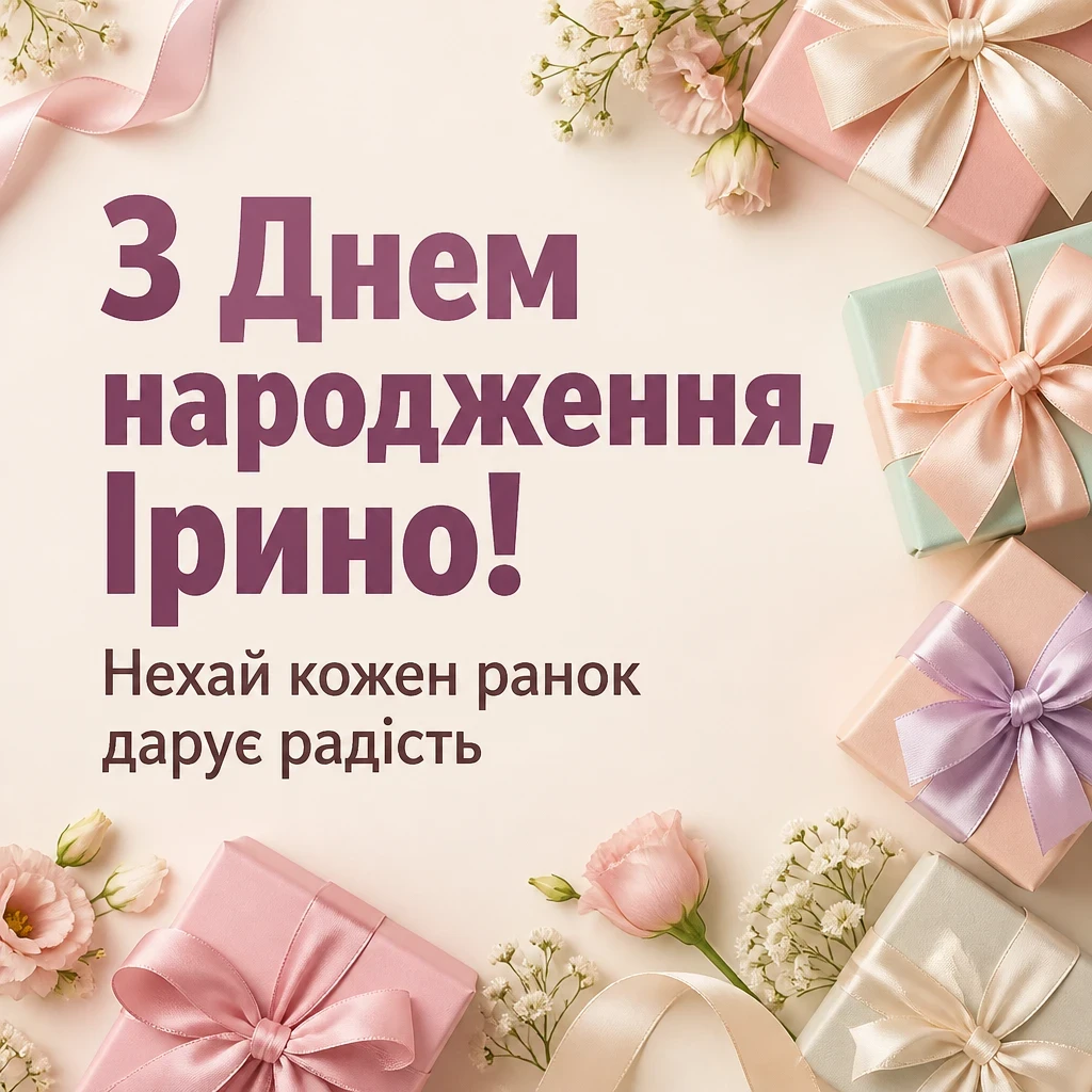 з днем народження ірина