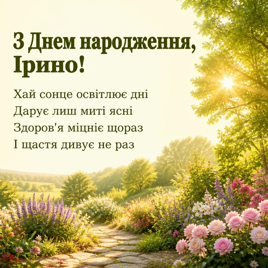 з днем народження ірина