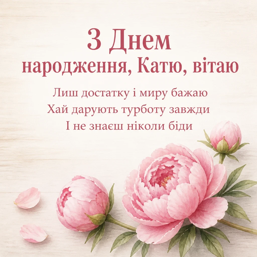 з днем народження катя