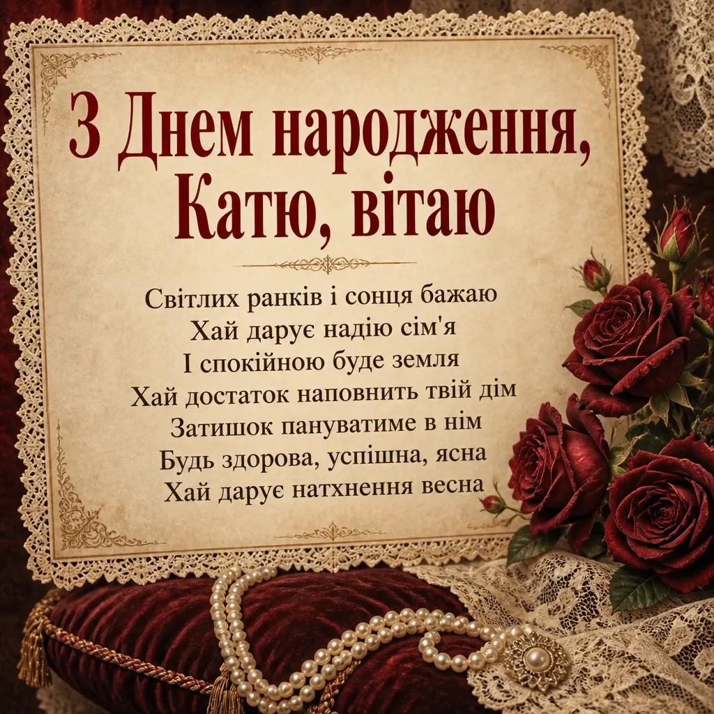 з днем народження катя