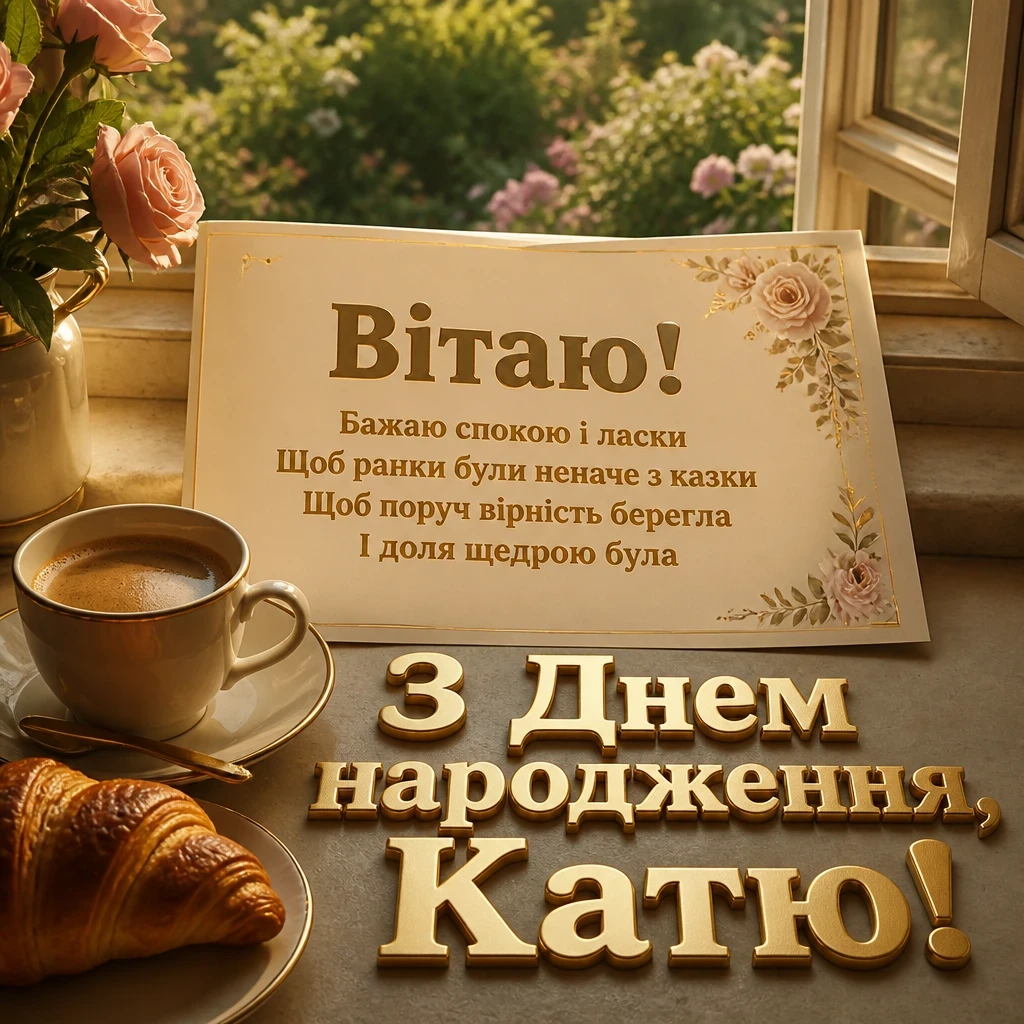 з днем народження катя