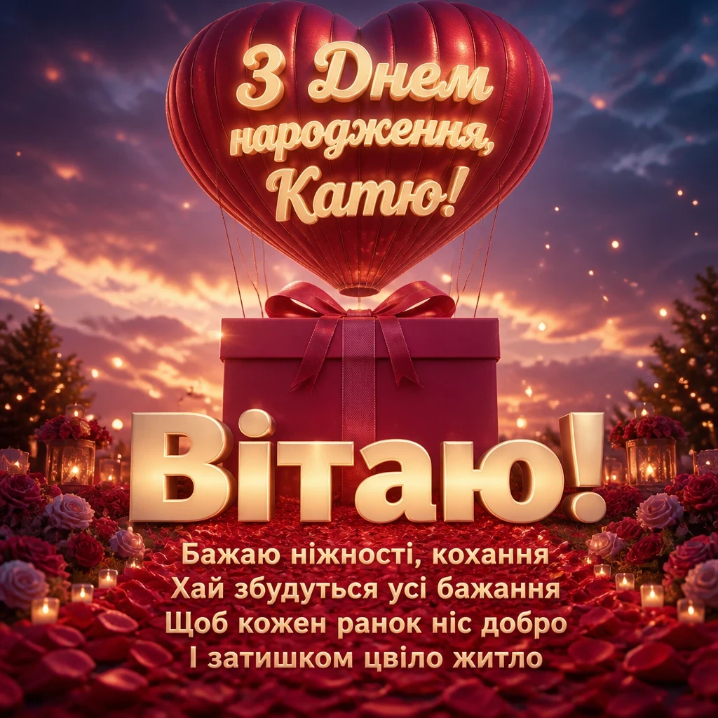 з днем народження катя