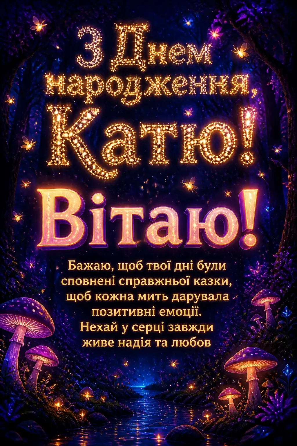 з днем народження катя