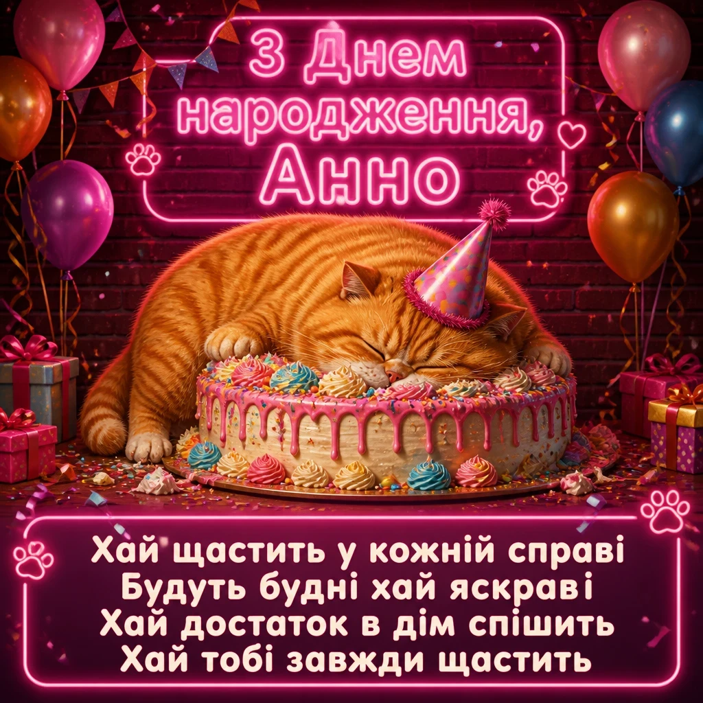 з днем народження анна