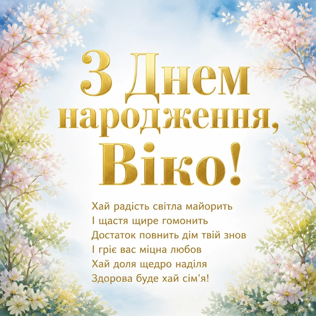 з днем народження віка