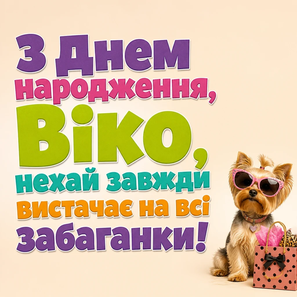 з днем народження віка
