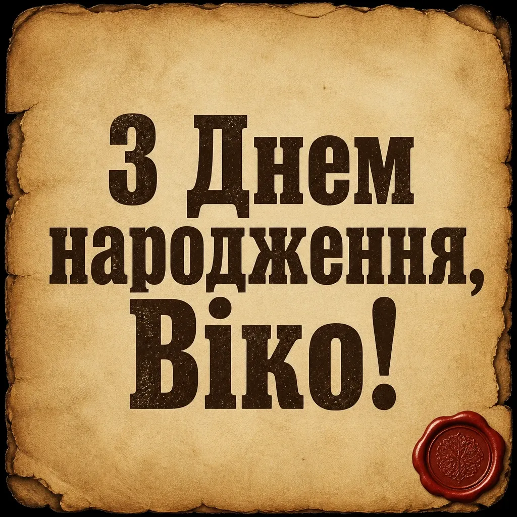 з днем народження віка
