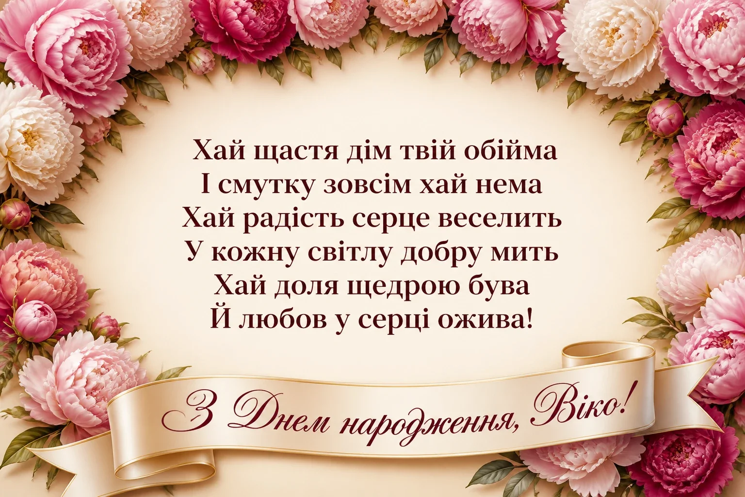 з днем народження віка