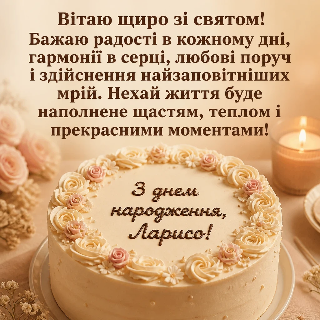 з днем народження лариса