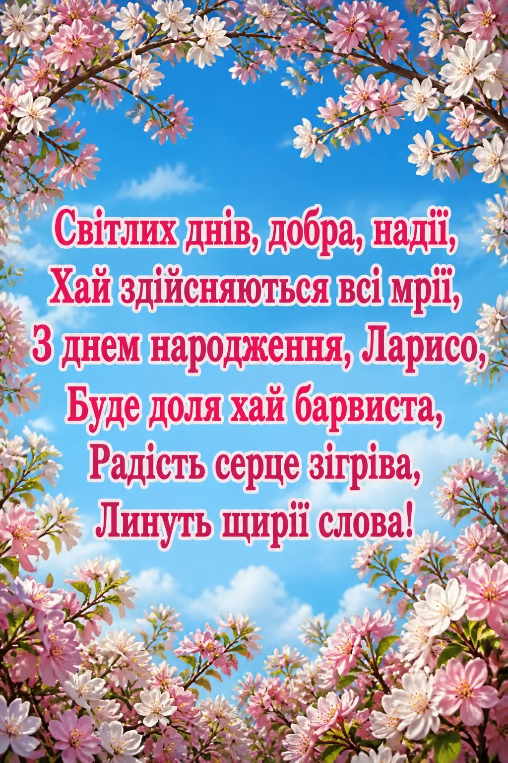 з днем народження лариса