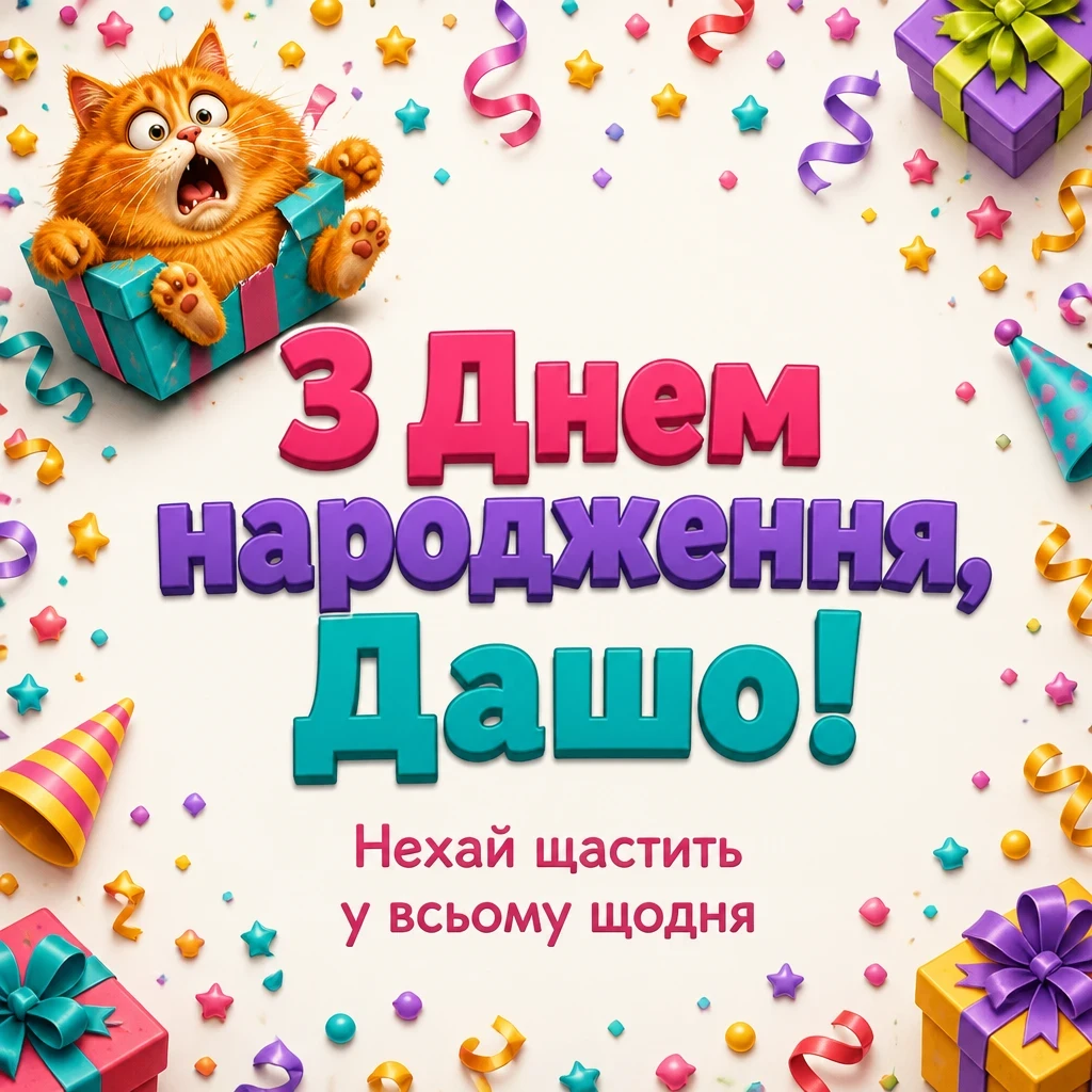 з днем народження даша