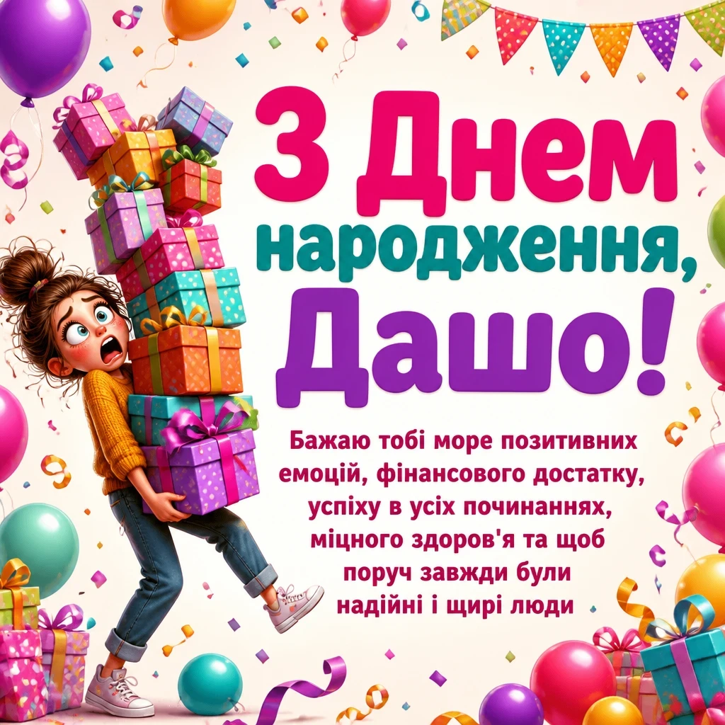 з днем народження даша
