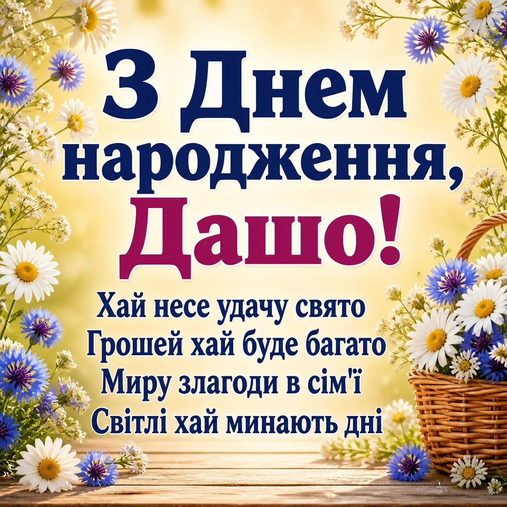 з днем народження даша
