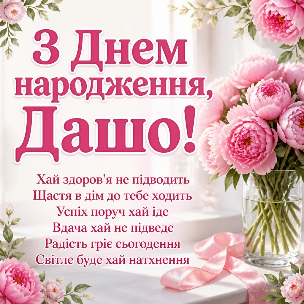 з днем народження даша