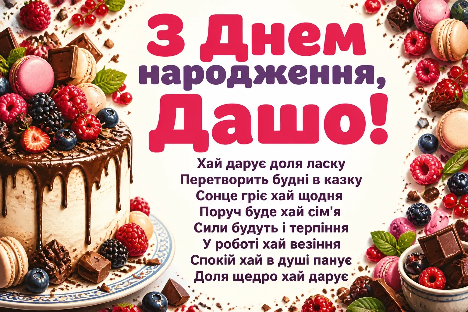 з днем народження даша