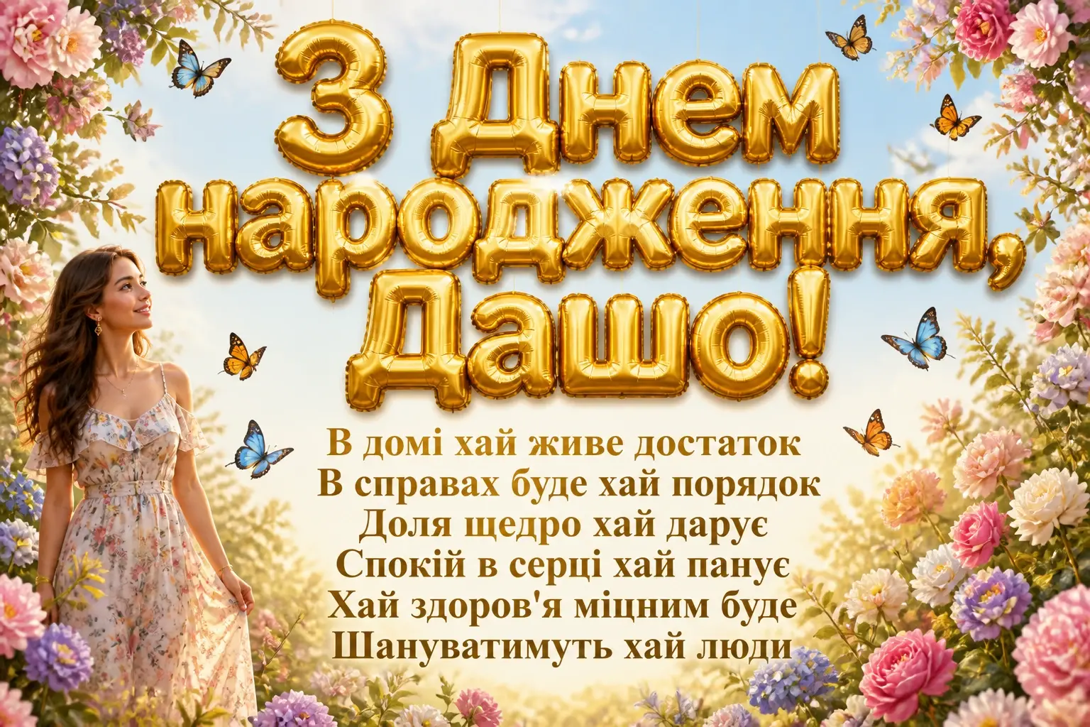 з днем народження даша