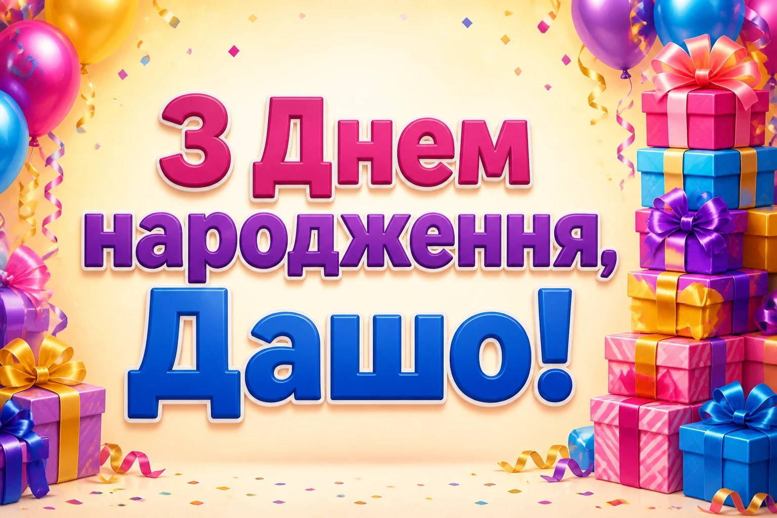 з днем народження даша