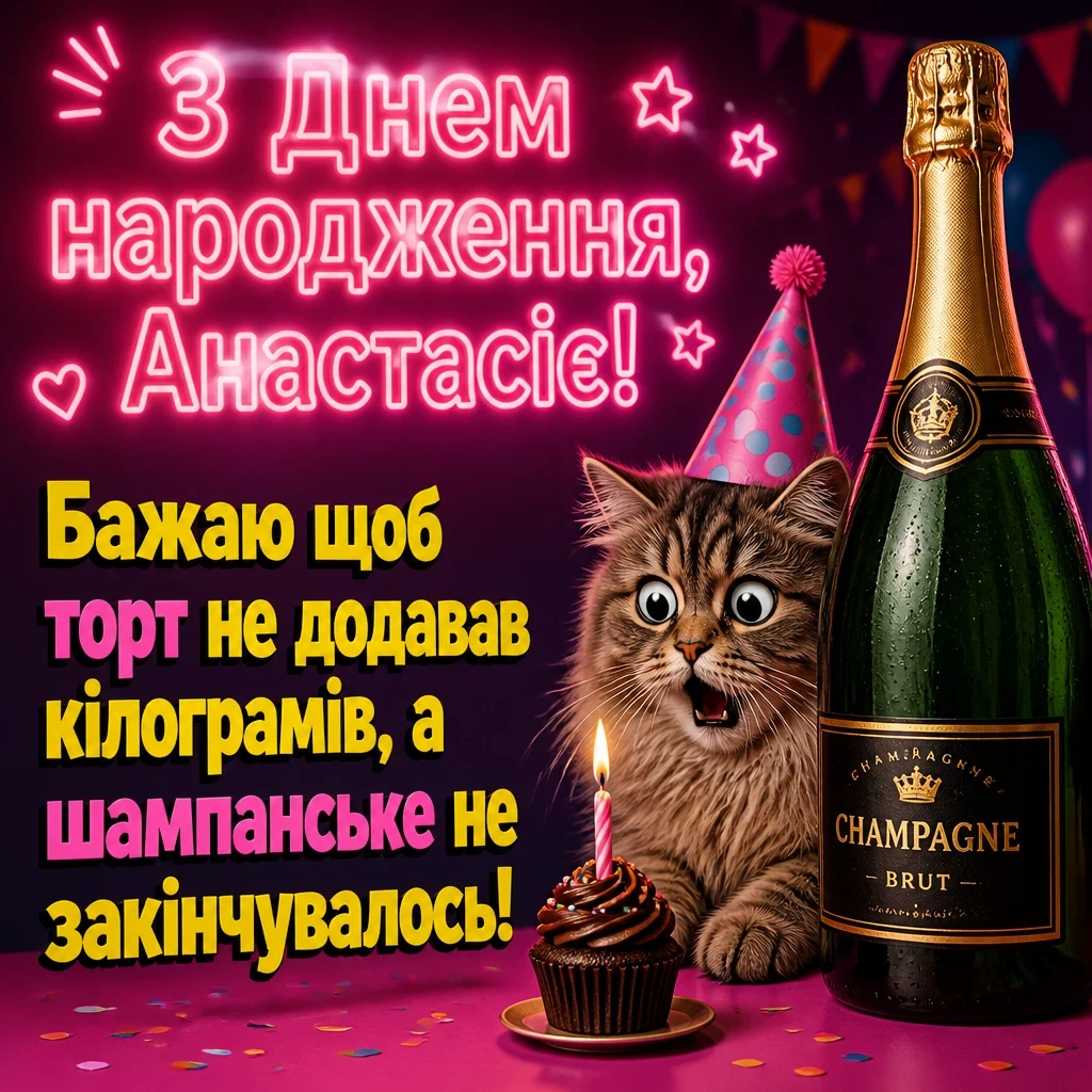 з днем народження анастасія