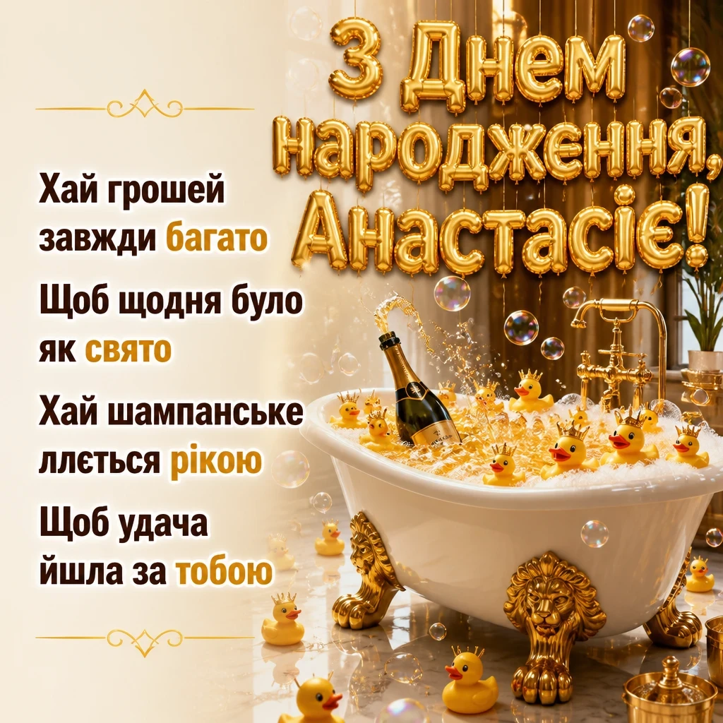 з днем народження анастасія