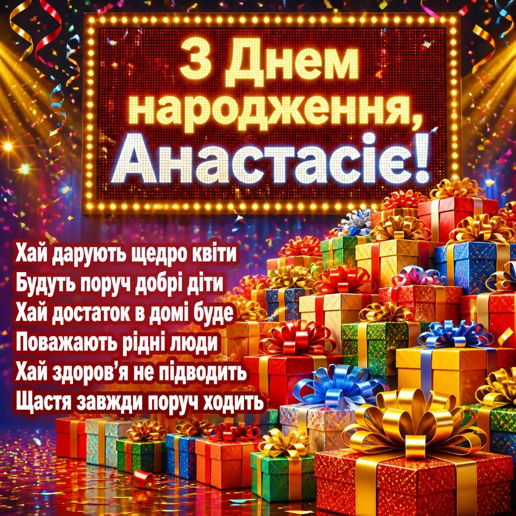 з днем народження анастасія