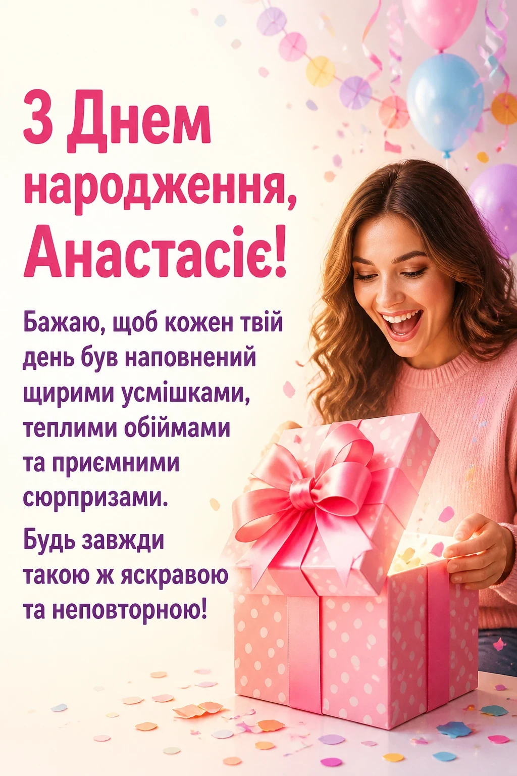з днем народження анастасія
