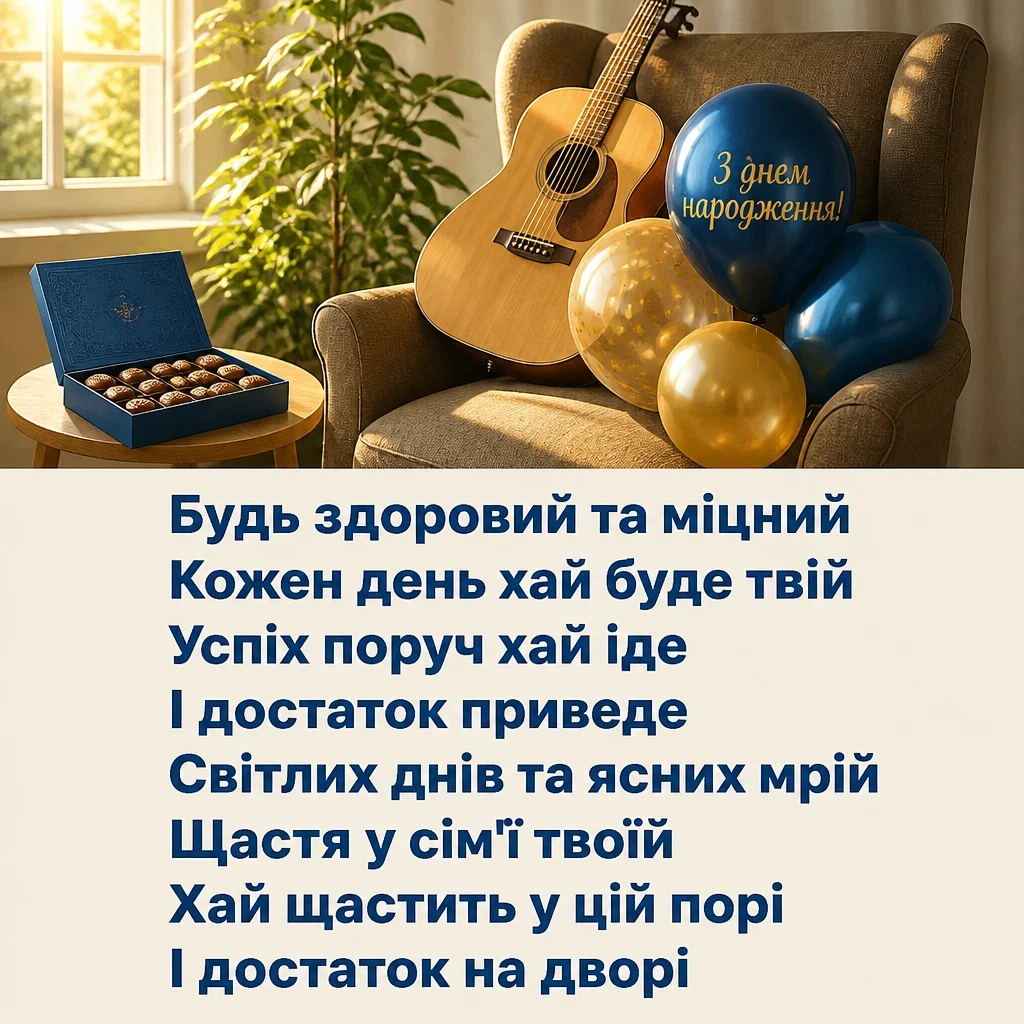 привітання з днем народження похреснику своїми словами