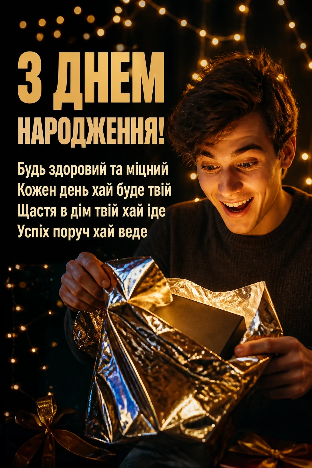 привітання з днем народження похреснику своїми словами