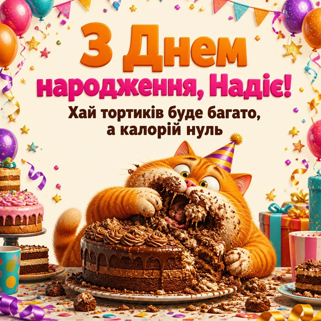 з днем народження надія
