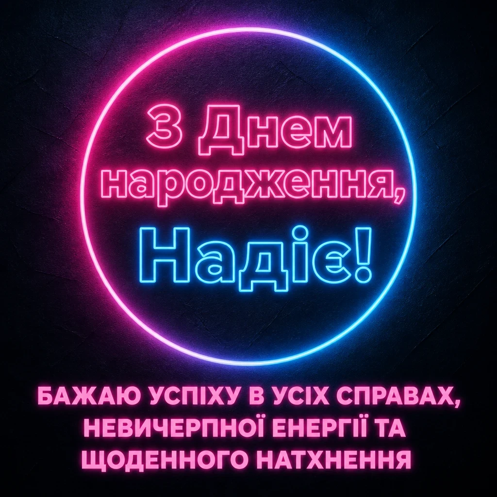 з днем народження надія
