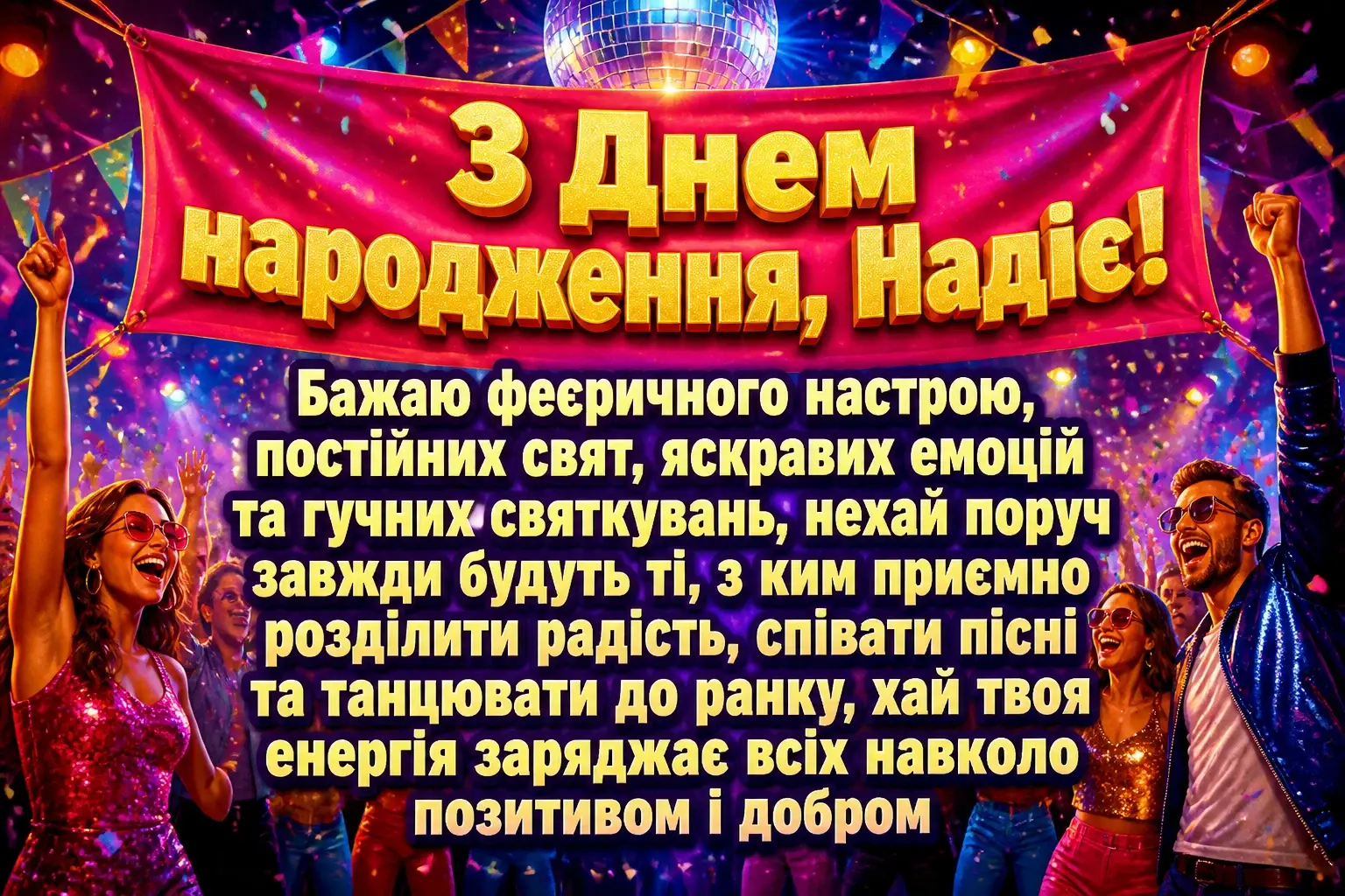 з днем народження надія