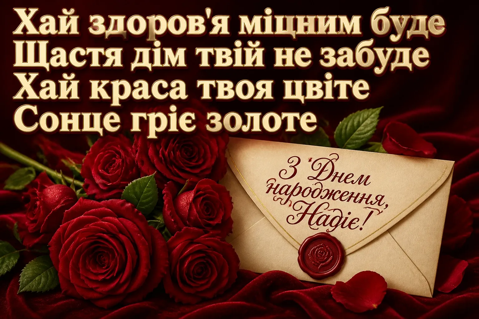 з днем народження надія