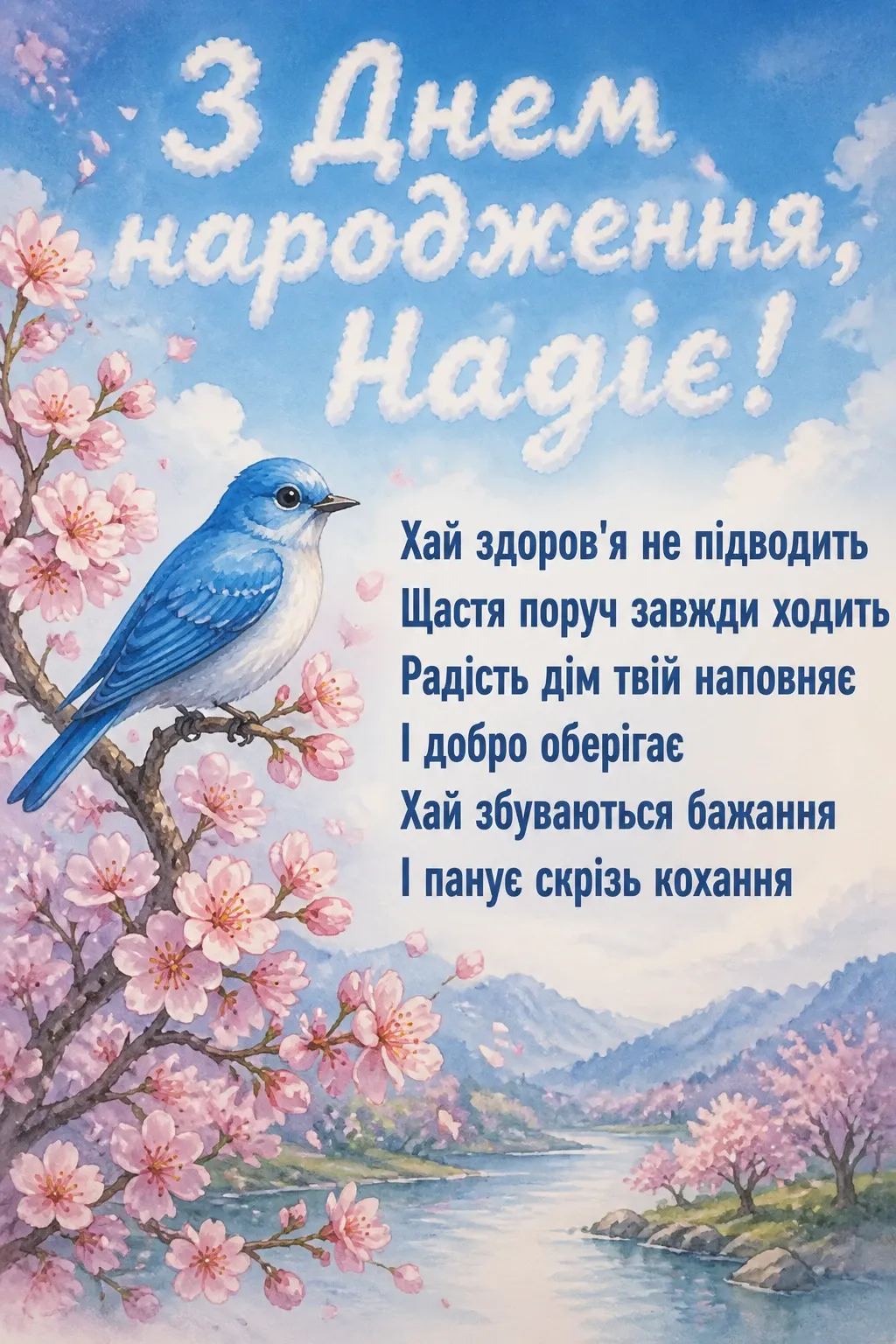 з днем народження надія