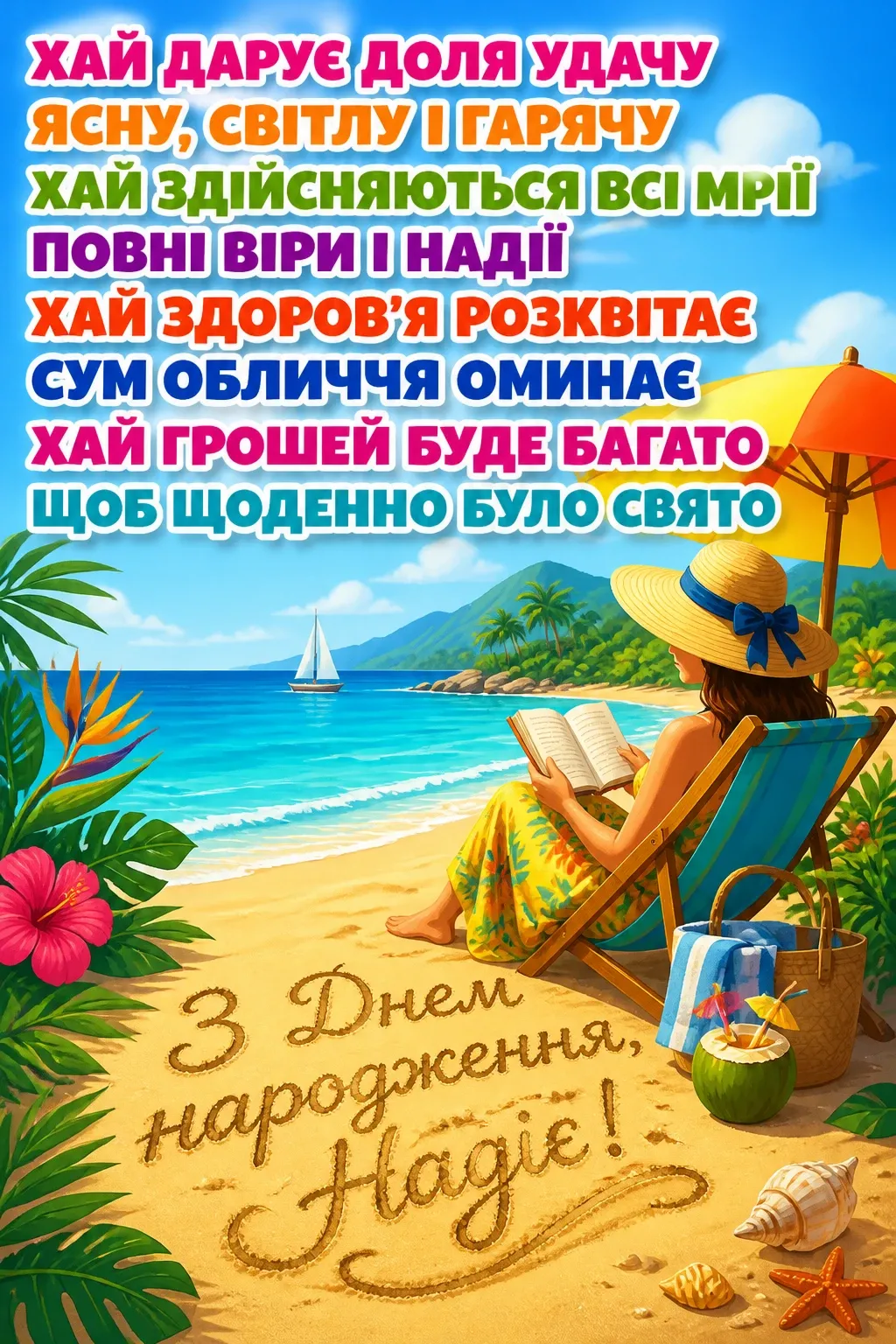 з днем народження надія