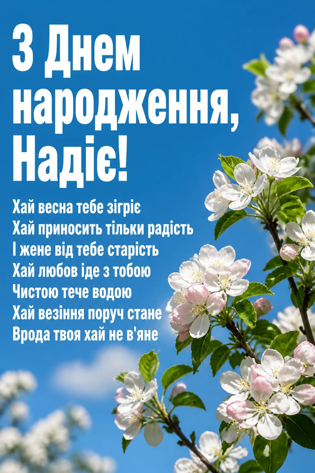 з днем народження надія