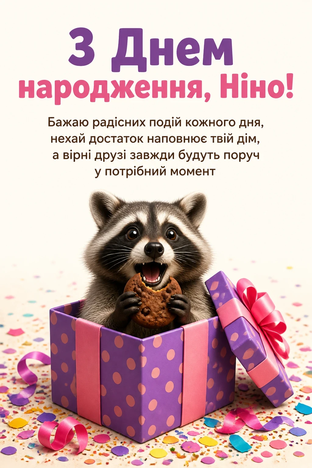 з днем народження ніна