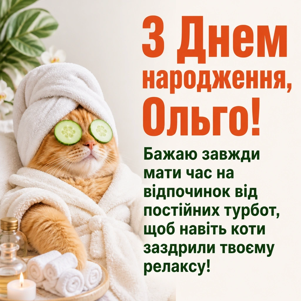 з днем народження ольга