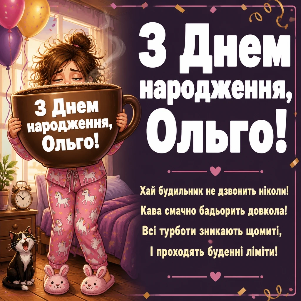 з днем народження ольга
