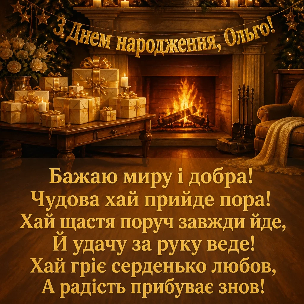 з днем народження ольга