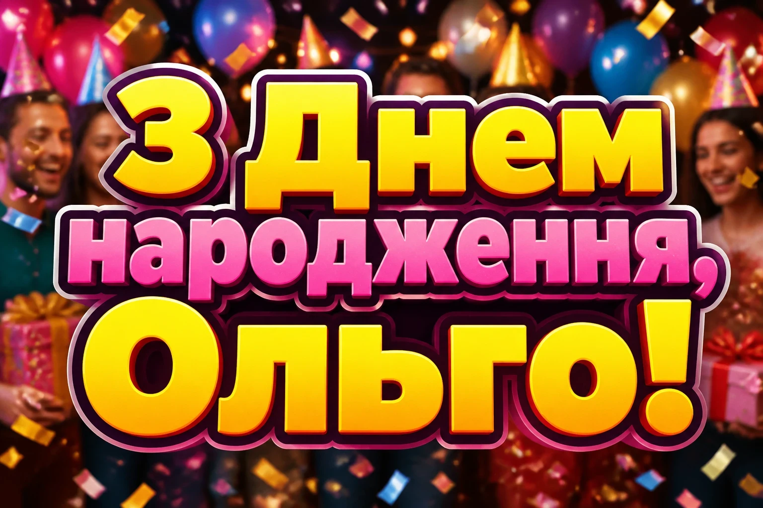 з днем народження ольга