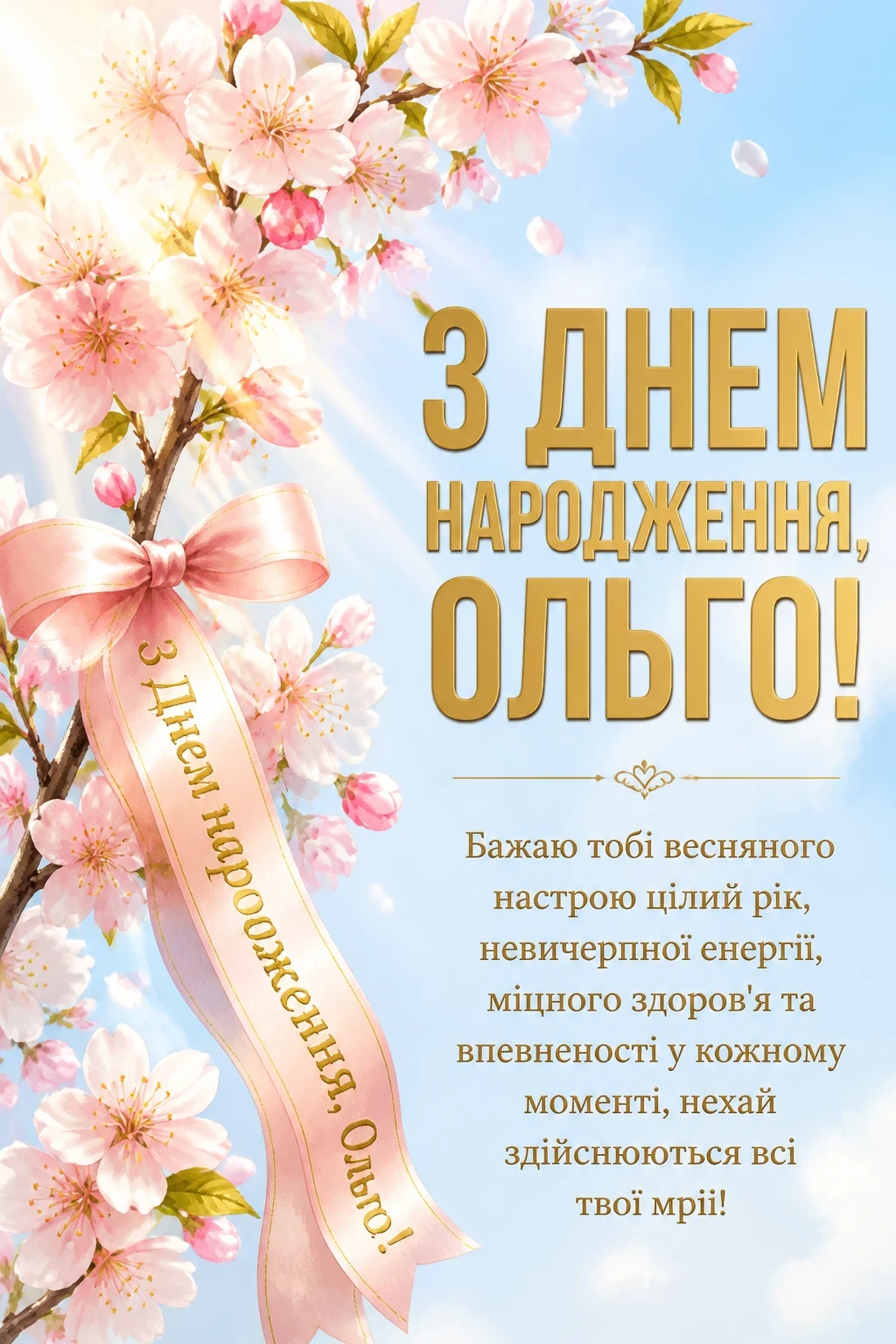 з днем народження ольга