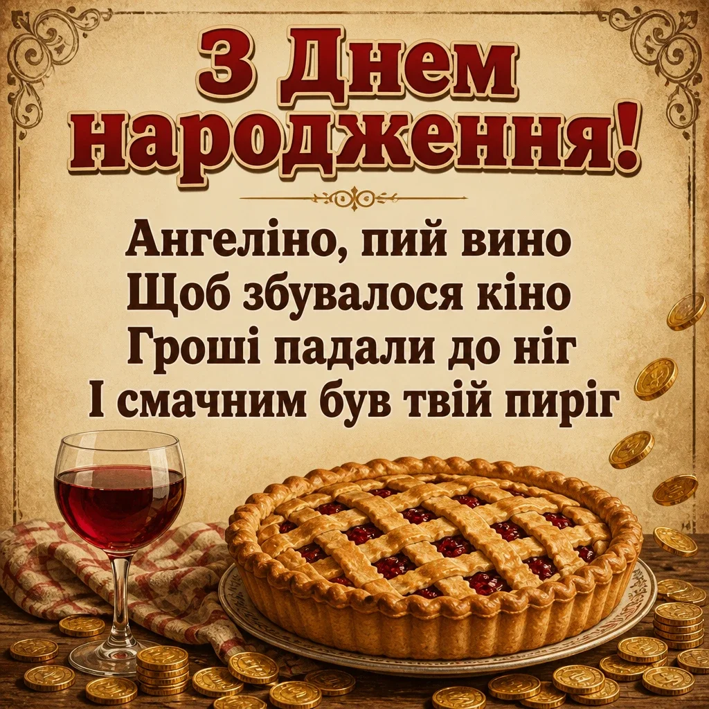 з днем народження ангеліна
