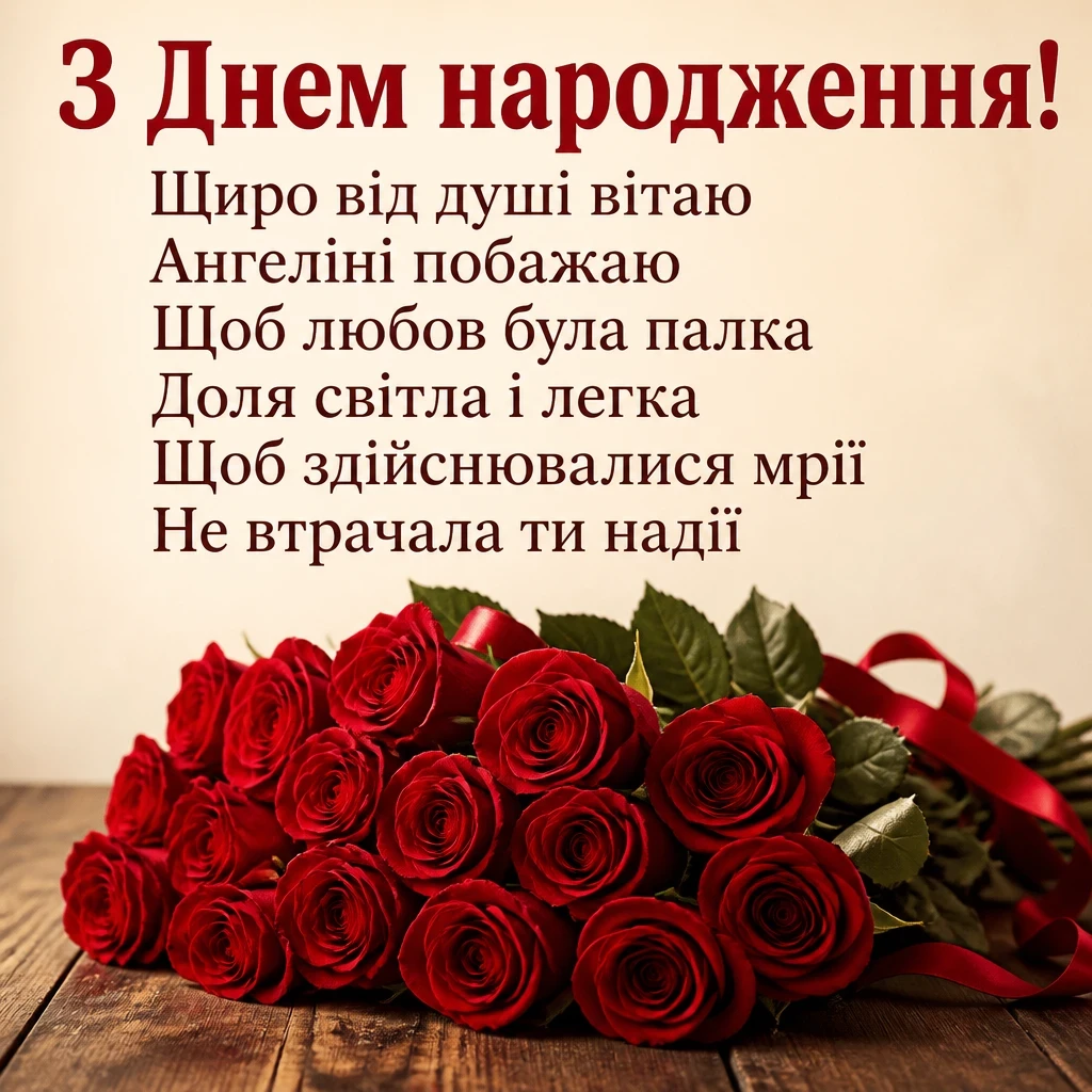 з днем народження ангеліна