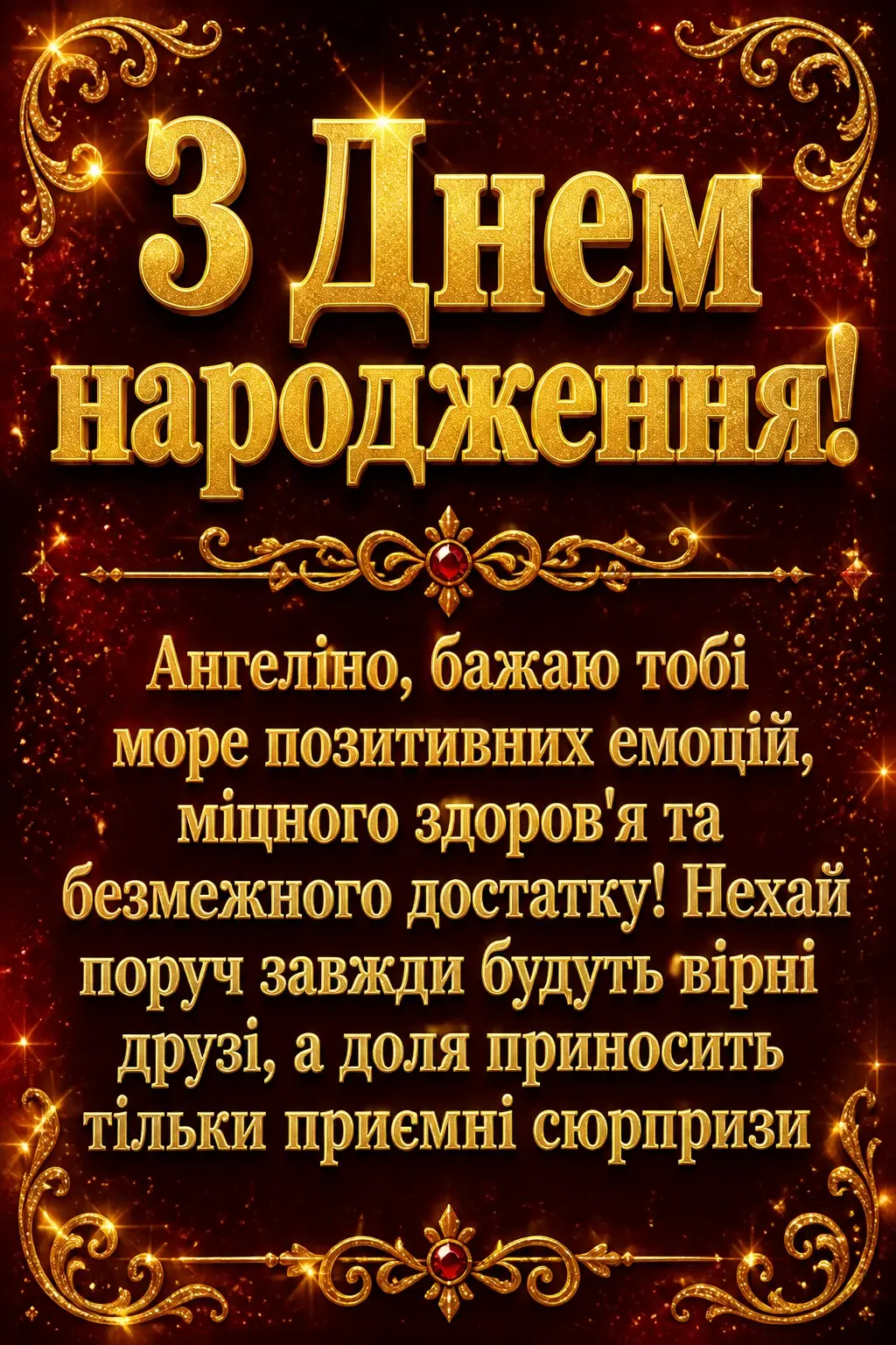 з днем народження ангеліна