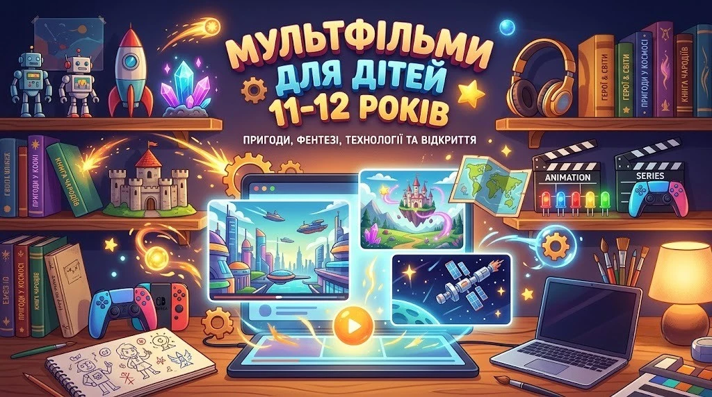 Топ 20 мультфільмів для дітей 11 і 12 років